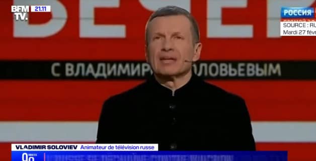 Crise Diplomatique Explosive Une Télé Russe Menace La France et Insulte Violemment Macron -Vladimir Soloviev Animateur TV sur Russie 1